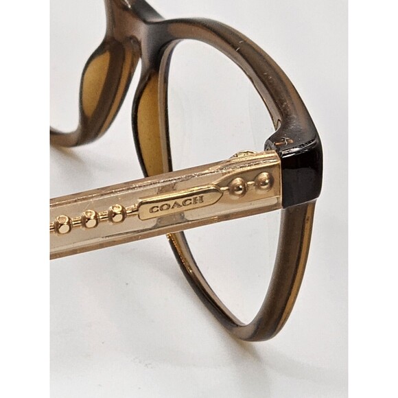 COACH HC 6072 5328 BROWN GLITTER AUTHENTIC EYEGLASSES 52/17 135 Clear Lenses - Picture 7 of 12
